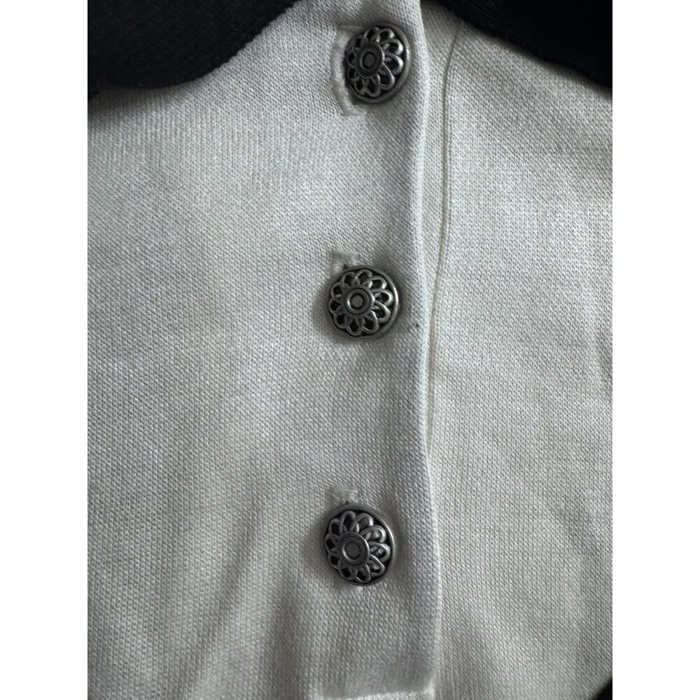 Vintage Alfred Dunner USA Made Size 1X Black & White Collared Sweater Plus Size - Picture 3 of 9